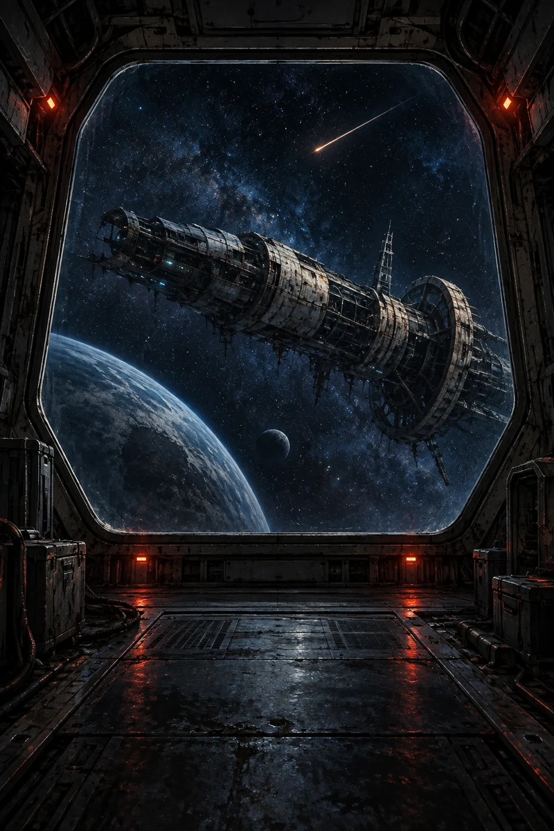 再见，流星主题插画